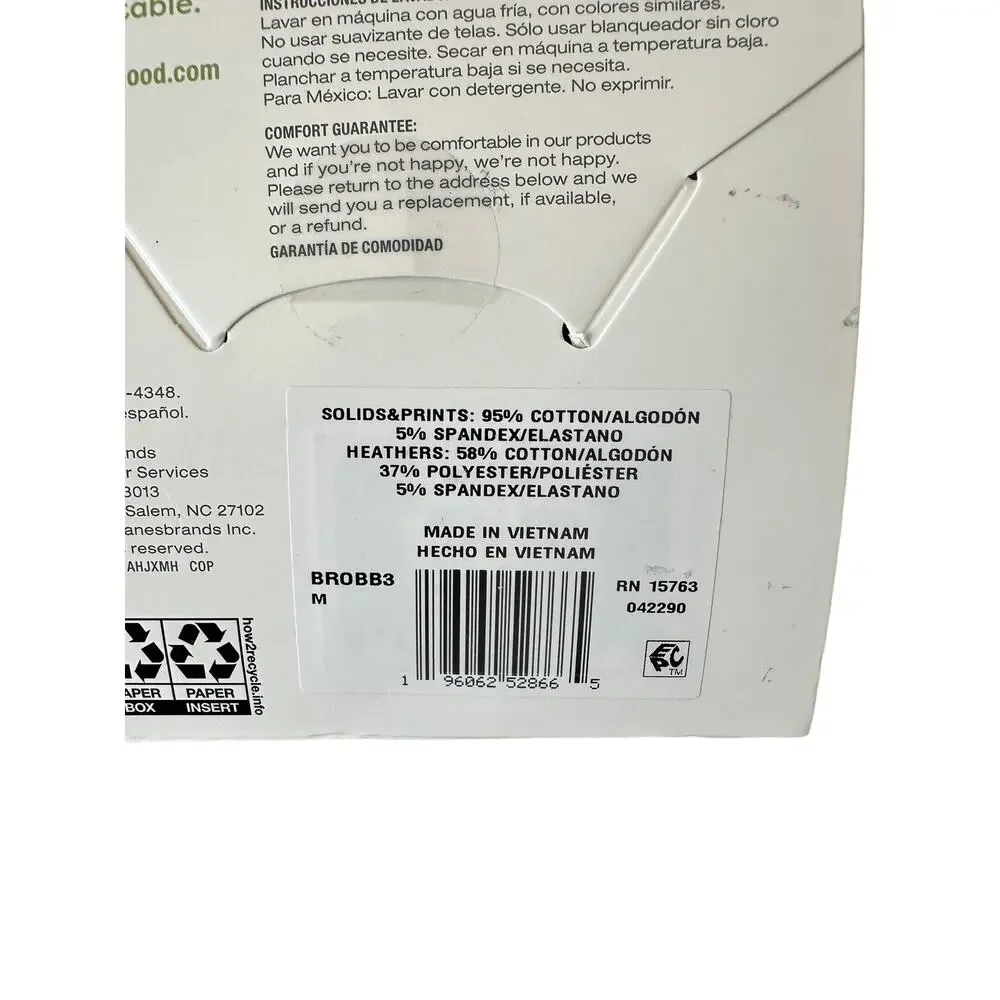 New NWT Hanes Boys' 5 Stretch Boxer Briefs Youth Size Medium 10-12